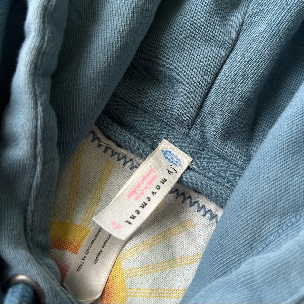 Free People Movement Beachy Cropped hoodie blue size small - Picture 6 of 9